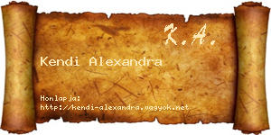 Kendi Alexandra névjegykártya