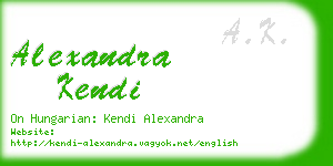 alexandra kendi business card